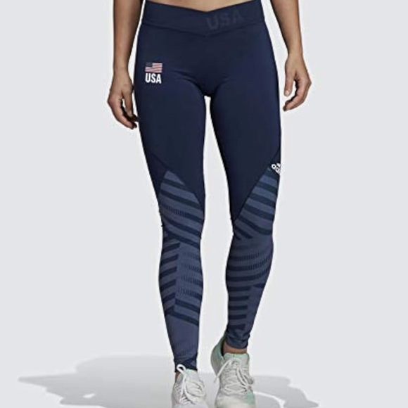 adidas Pants - adidas Women's USA Volleyball Performance Long Tights M